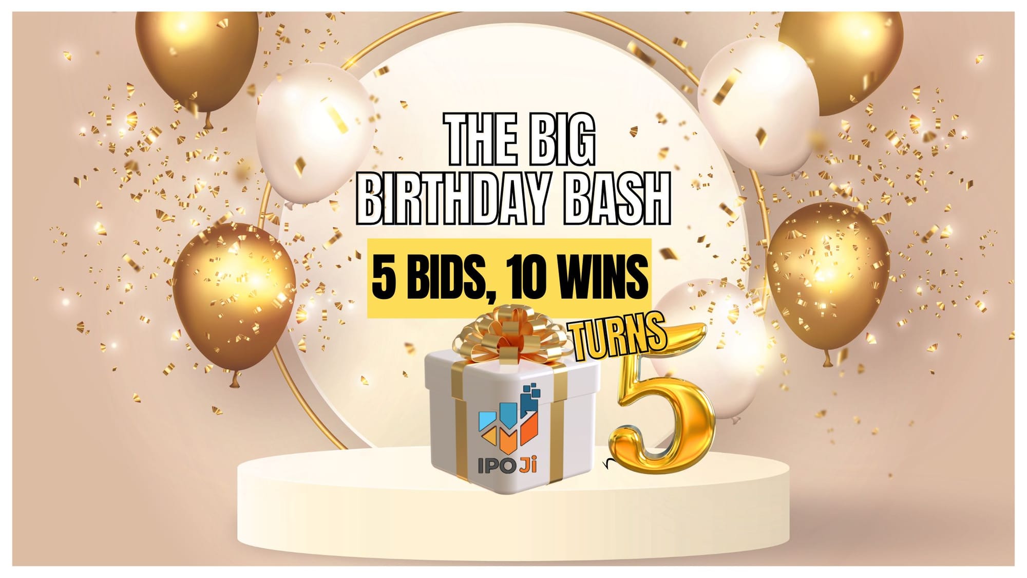 IPO Ji Turns 5! Celebrate with 5 Bids & Win Big!